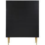 Marisol Wood Veneer And Iron Chest in Black