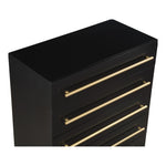 Marisol Wood Veneer And Iron Chest in Black