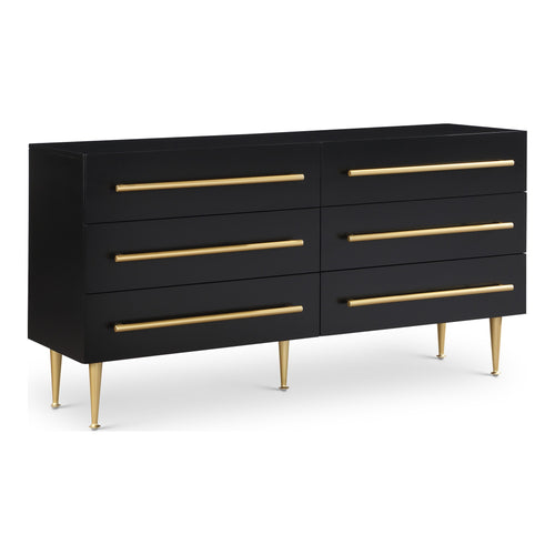 Marisol Wood Veneer And Iron Dresser in Black