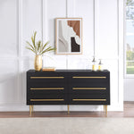 Marisol Wood Veneer And Iron Dresser in Black