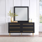 Marisol Wood Veneer And Iron Dresser in Black