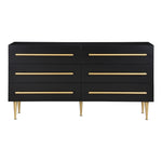 Marisol Wood Veneer And Iron Dresser in Black