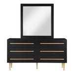 Marisol Wood Veneer And Iron Dresser in Black