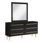 Marisol Wood Veneer And Iron Dresser in Black