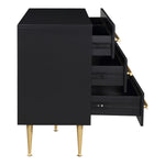 Marisol Wood Veneer And Iron Dresser in Black