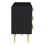 Marisol Wood Veneer And Iron Dresser in Black