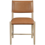Andie Vegan Leather Upholstered Dining Chair in Cognac