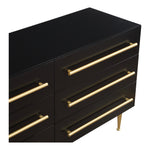 Marisol Wood Veneer And Iron Dresser in Black