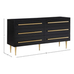 Marisol Wood Veneer And Iron Dresser in Black