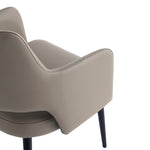 Tremont Vegan Leather Metal Armchair in Taupe