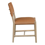 Andie Vegan Leather Upholstered Dining Chair in Cognac