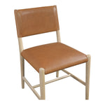 Andie Vegan Leather Upholstered Dining Chair in Cognac