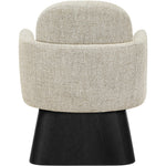 Marlowe Linen Textured Fabric Upholstered Swivel Accent Chair in Beige