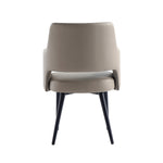 Tremont Vegan Leather Metal Armchair in Taupe
