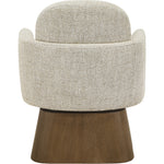 Marlowe Linen Textured Fabric Upholstered Swivel Accent Chair in Beige