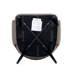 Tremont Vegan Leather Metal Armchair in Taupe