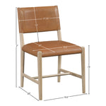 Andie Vegan Leather Upholstered Dining Chair in Cognac