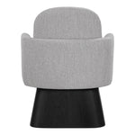 Marlowe Linen Textured Fabric Upholstered Swivel Accent Chair in Grey
