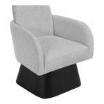Marlowe Linen Textured Fabric Upholstered Swivel Accent Chair in Grey