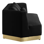 Marquis 93" Velvet Upholstered Sofa in Black