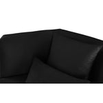 Marquis 93" Velvet Upholstered Sofa in Black
