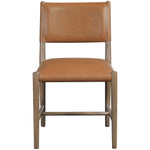 Andie Vegan Leather Upholstered Dining Chair in Cognac