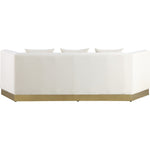 Marquis 93" Velvet Upholstered Sofa in Cream