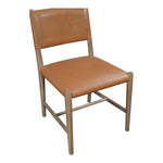Andie Vegan Leather Upholstered Dining Chair in Cognac