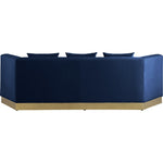 Marquis 93" Velvet Upholstered Sofa in Navy