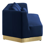 Marquis 93" Velvet Upholstered Sofa in Navy