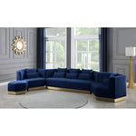 Marquis 93" Velvet Upholstered Sofa in Navy