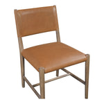 Andie Vegan Leather Upholstered Dining Chair in Cognac