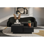 Mateo Oak Veneer Coffee Table in Black