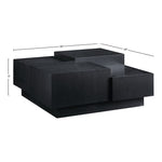 Mateo Oak Veneer Coffee Table in Black