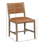 Andie Vegan Leather Upholstered Dining Chair in Cognac