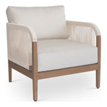 Maui Water Resistant Fabric Upholstered Outdoor Patio Chair in Cream