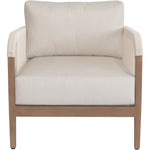 Maui Water Resistant Fabric Upholstered Outdoor Patio Chair in Cream