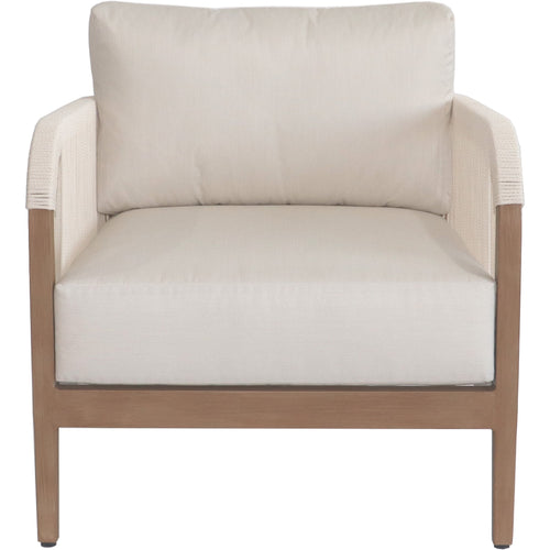 Maui Water Resistant Fabric Upholstered Outdoor Patio Chair in Cream