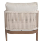Maui Water Resistant Fabric Upholstered Outdoor Patio Chair in Cream