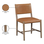 Andie Vegan Leather Upholstered Dining Chair in Cognac
