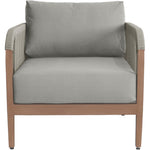 Maui Water Resistant Fabric Upholstered Outdoor Patio Chair in Grey