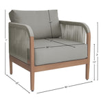 Maui Water Resistant Fabric Upholstered Outdoor Patio Chair in Grey