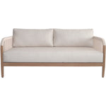 Maui 68" Water Resistant Fabric Upholstered Outdoor Patio Loveseat in Cream