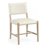 Andie Vegan Leather Upholstered Dining Chair in Cream