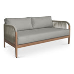 Maui 68" Water Resistant Fabric Upholstered Outdoor Patio Loveseat in Grey
