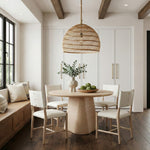 Andie Vegan Leather Upholstered Dining Chair in Cream