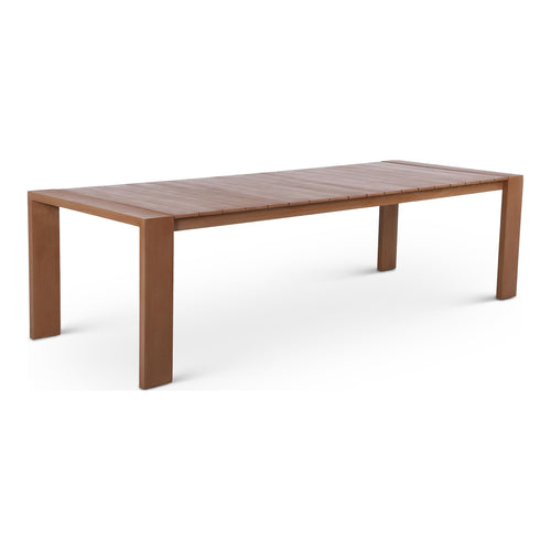 Maui 108" Aluminum Outdoor Patio Dining Table in Natural