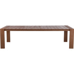 Maui 108" Aluminum Outdoor Patio Dining Table in Natural