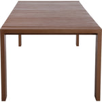 Maui 108" Aluminum Outdoor Patio Dining Table in Natural
