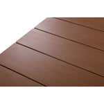 Maui 108" Aluminum Outdoor Patio Dining Table in Natural